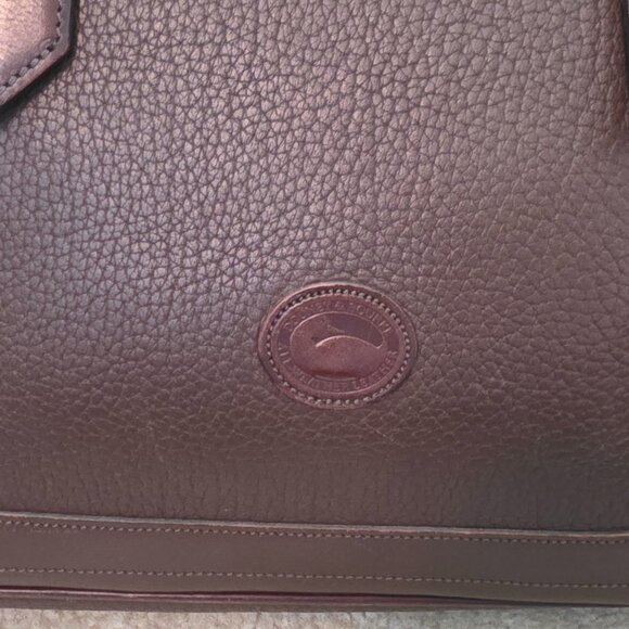 Vintage Dooney & Bourke Domed Satchel – Brown Pebbled Leather - Picture 12 of 13